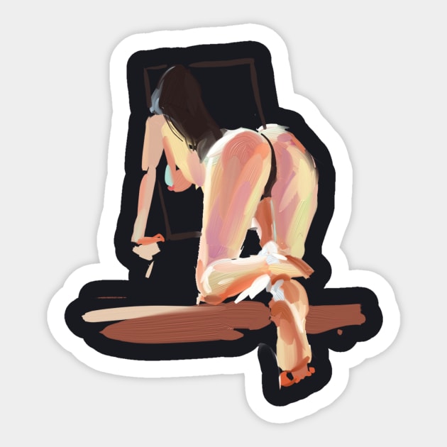 The Girl Sticker by mangbo